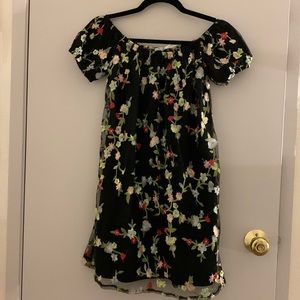 Urban Outfitters Kimchi Blue Embroidered Floral Mini Dress